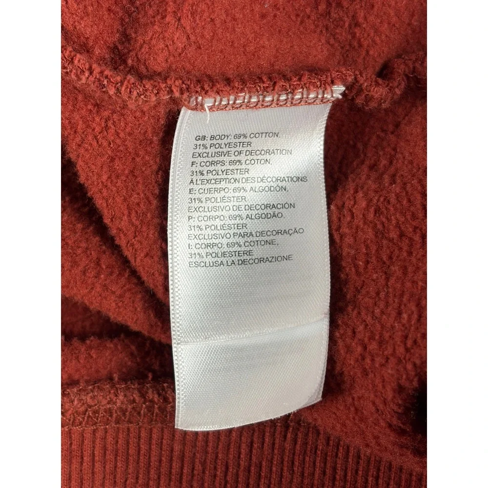 The North Face Mens Half Dome Logo Pullover Hoodie Rust Orange Large NF0A4M4B